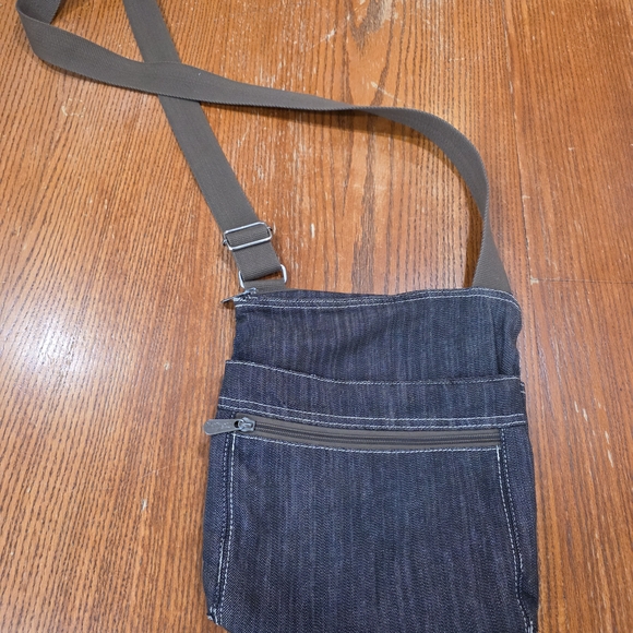 Thirty-One Denim and Brown Crossbody Bag - Picture 1 of 5